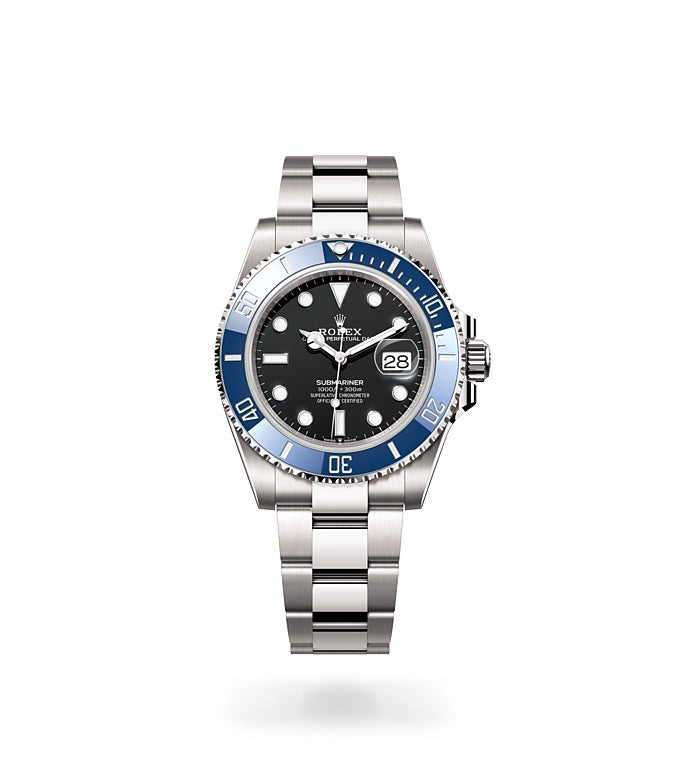 Submariner Date, Oyster, 41 mm, white gold Front Facing